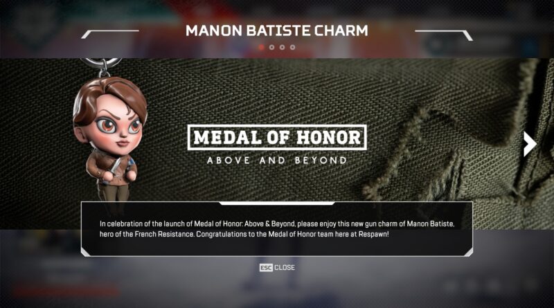 Apex Legends получает бесплатный талисман на оружие в стиле Medal of Honor
