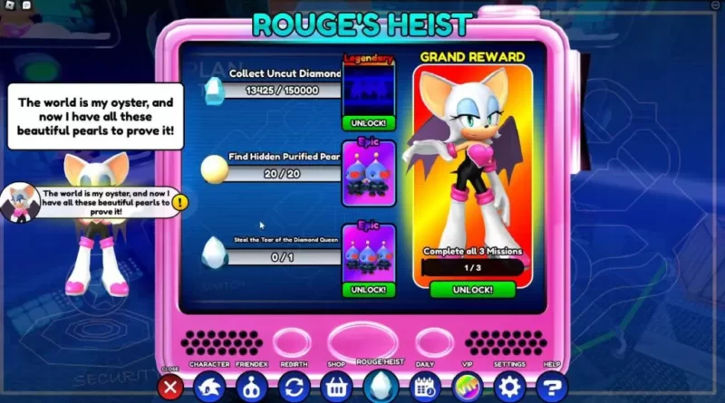Roblox: как быстро разблокировать Rouge | Расположение всех сфер и переключателей в Sonic Speed ​​Simulator