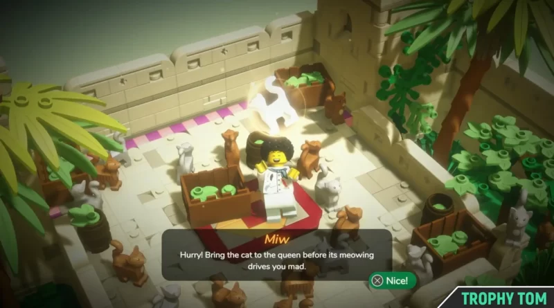 LEGO Bricktales: Где найти Кошку Миу для решения головоломки в пустыне королевы Клеокатры