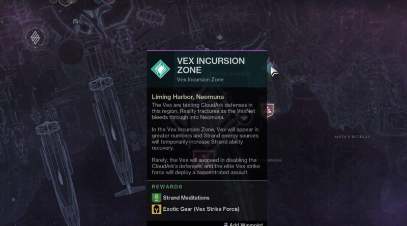 Как найти зону вторжения вексов в Destiny 2?
