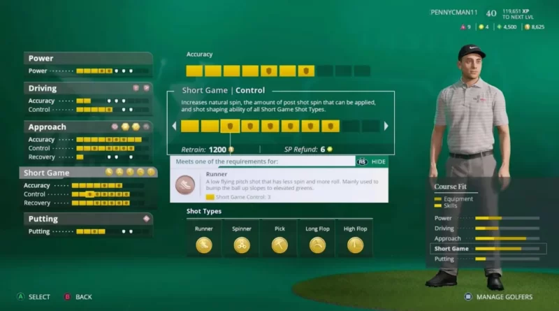 EA Sports PGA Tour 2023: как разблокировать навыки и руководство по типам ударов