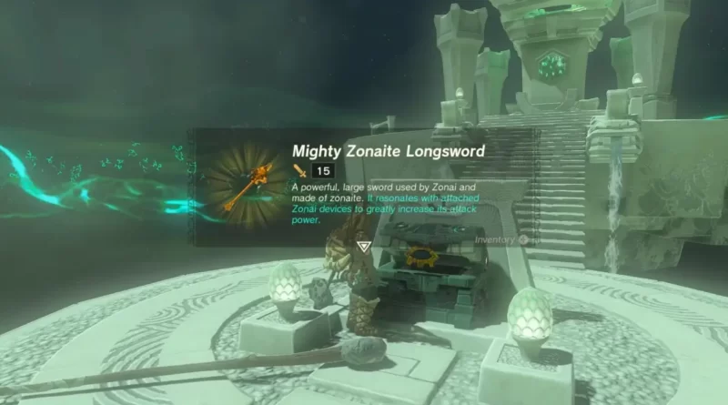Где найти могучий зонайтский длинный меч – Zelda Tears of the Kingdom