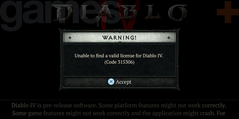 Как исправить код Diablo 4 315306: не удалось найти действующую лицензию