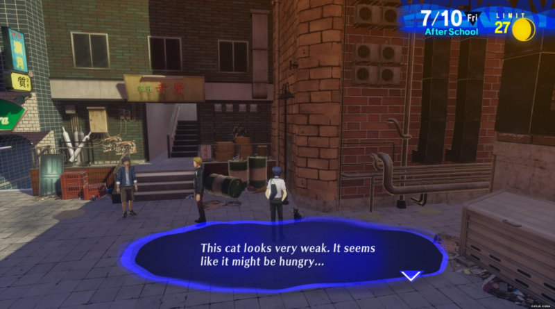 Как накормить голодного кота в Persona 3 Reload